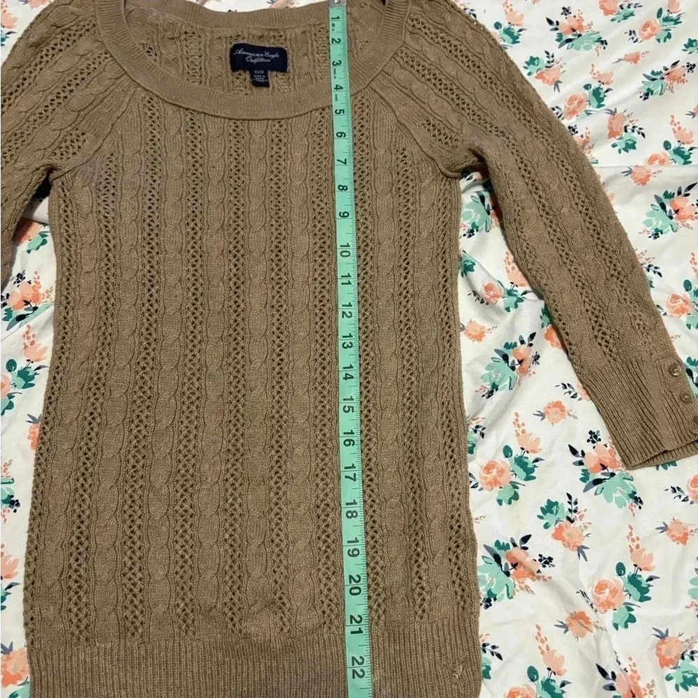 American Eagle Outfitters cable knit scoop neck sweater extra small